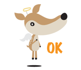 I am a Deer (English) sticker #3496950