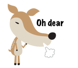 I am a Deer (English) sticker #3496953