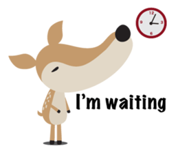 I am a Deer (English) sticker #3496954