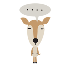 I am a Deer (English) sticker #3496958