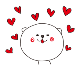 The white bear with daily conversations sticker #3498911