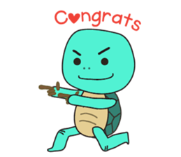 Cute turtle stickers sticker #3498998