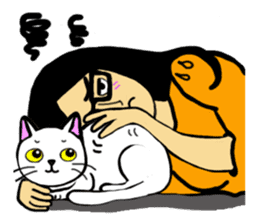 June, a cat lady's daily life. sticker #3499225