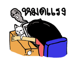 June, a cat lady's daily life. sticker #3499254