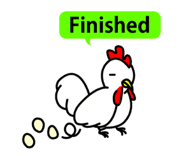 chicken and chick  of egg shop. sticker #3499355