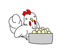 chicken and chick  of egg shop. sticker #3499373