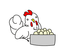 chicken and chick  of egg shop. sticker #3499373