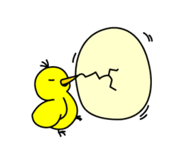 chicken and chick  of egg shop. sticker #3499375