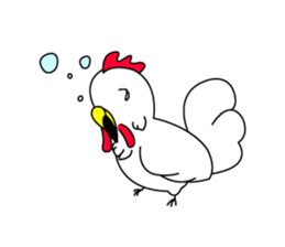 chicken and chick  of egg shop. sticker #3499376