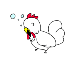 chicken and chick  of egg shop. sticker #3499376