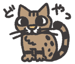 smug face cat TORA TABBY sticker #3500098