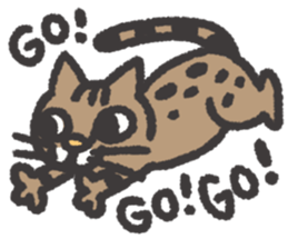 smug face cat TORA TABBY sticker #3500113
