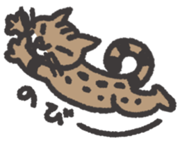 smug face cat TORA TABBY sticker #3500115