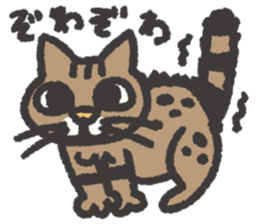 smug face cat TORA TABBY sticker #3500118