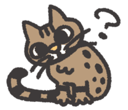 smug face cat TORA TABBY sticker #3500121