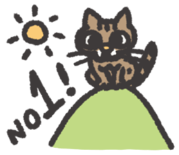 smug face cat TORA TABBY sticker #3500122