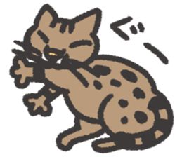 smug face cat TORA TABBY sticker #3500123