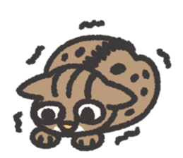 smug face cat TORA TABBY sticker #3500130