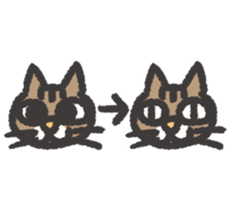 smug face cat TORA TABBY sticker #3500131