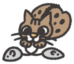 smug face cat TORA TABBY sticker #3500134