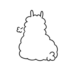 Burly alpaca sticker #3500368