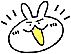 Cool white rabbit. sticker #3501058