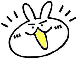 Cool white rabbit. sticker #3501058