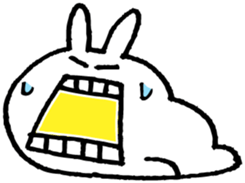 Cool white rabbit. sticker #3501059
