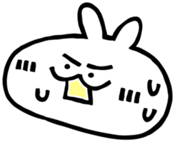 Cool white rabbit. sticker #3501060