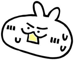 Cool white rabbit. sticker #3501060