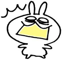 Cool white rabbit. sticker #3501061