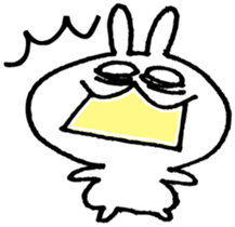 Cool white rabbit. sticker #3501061