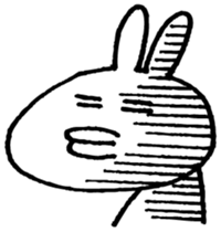 Cool white rabbit. sticker #3501062