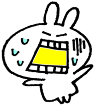Cool white rabbit. sticker #3501064