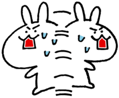 Cool white rabbit. sticker #3501065