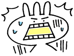 Cool white rabbit. sticker #3501066