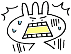 Cool white rabbit. sticker #3501066