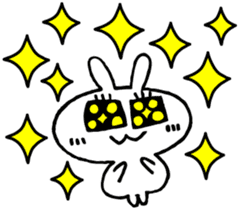 Cool white rabbit. sticker #3501067
