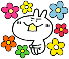 Cool white rabbit. sticker #3501068