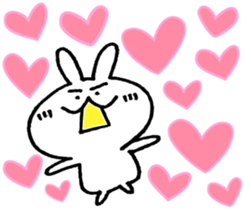 Cool white rabbit. sticker #3501069