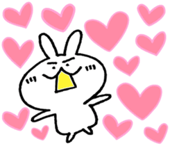 Cool white rabbit. sticker #3501069