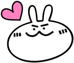 Cool white rabbit. sticker #3501070