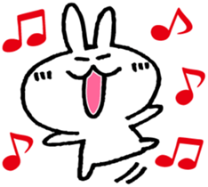 Cool white rabbit. sticker #3501071