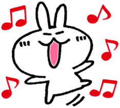 Cool white rabbit. sticker #3501071
