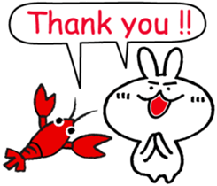 Cool white rabbit. sticker #3501072