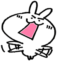 Cool white rabbit. sticker #3501073