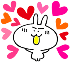 Cool white rabbit. sticker #3501074