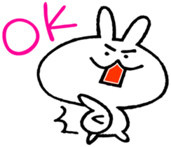 Cool white rabbit. sticker #3501075