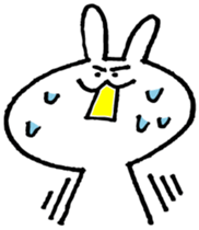 Cool white rabbit. sticker #3501077