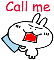 Cool white rabbit. sticker #3501078